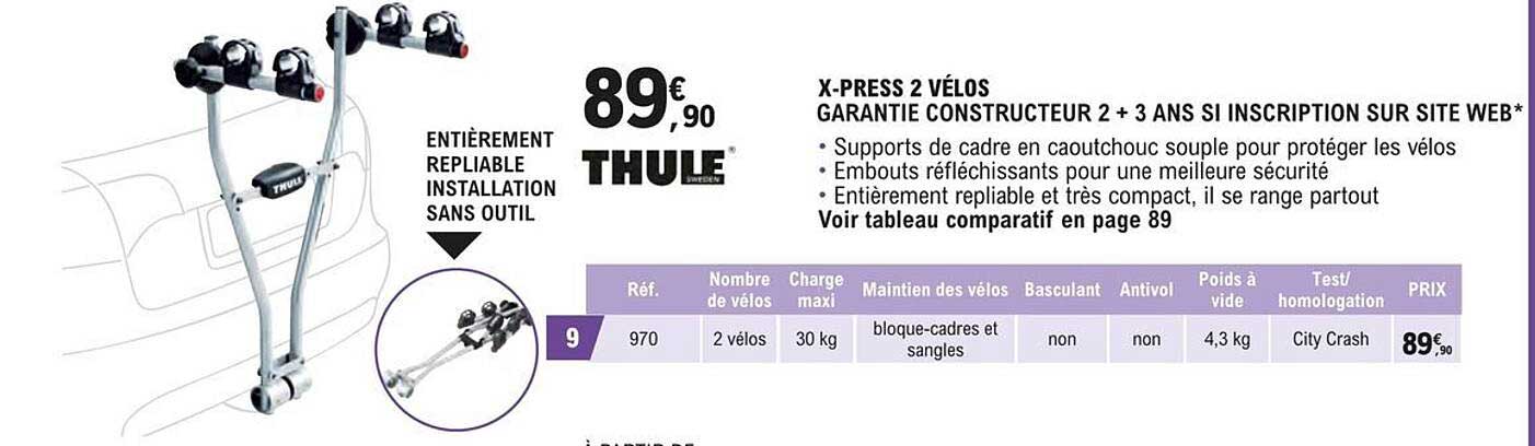 x-press 2 vélos thule