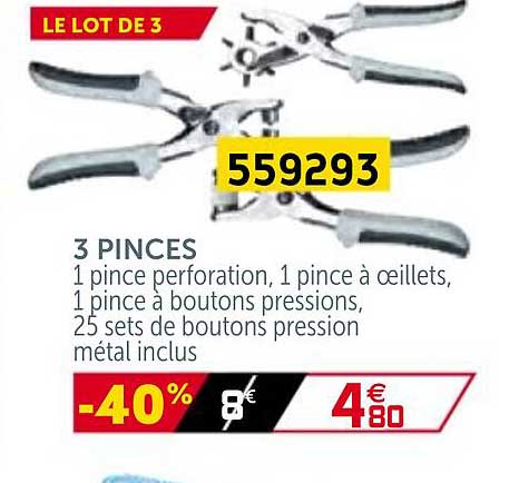 3 Pinces Le Lot De 3