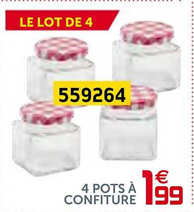 4 pots à confiture