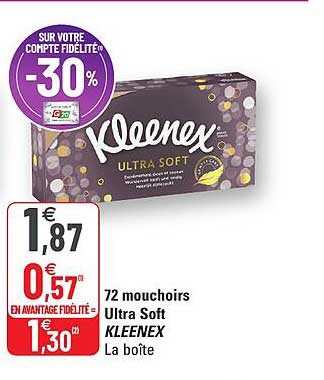 72 Mouchoirs Ultra Soft Kleenex
