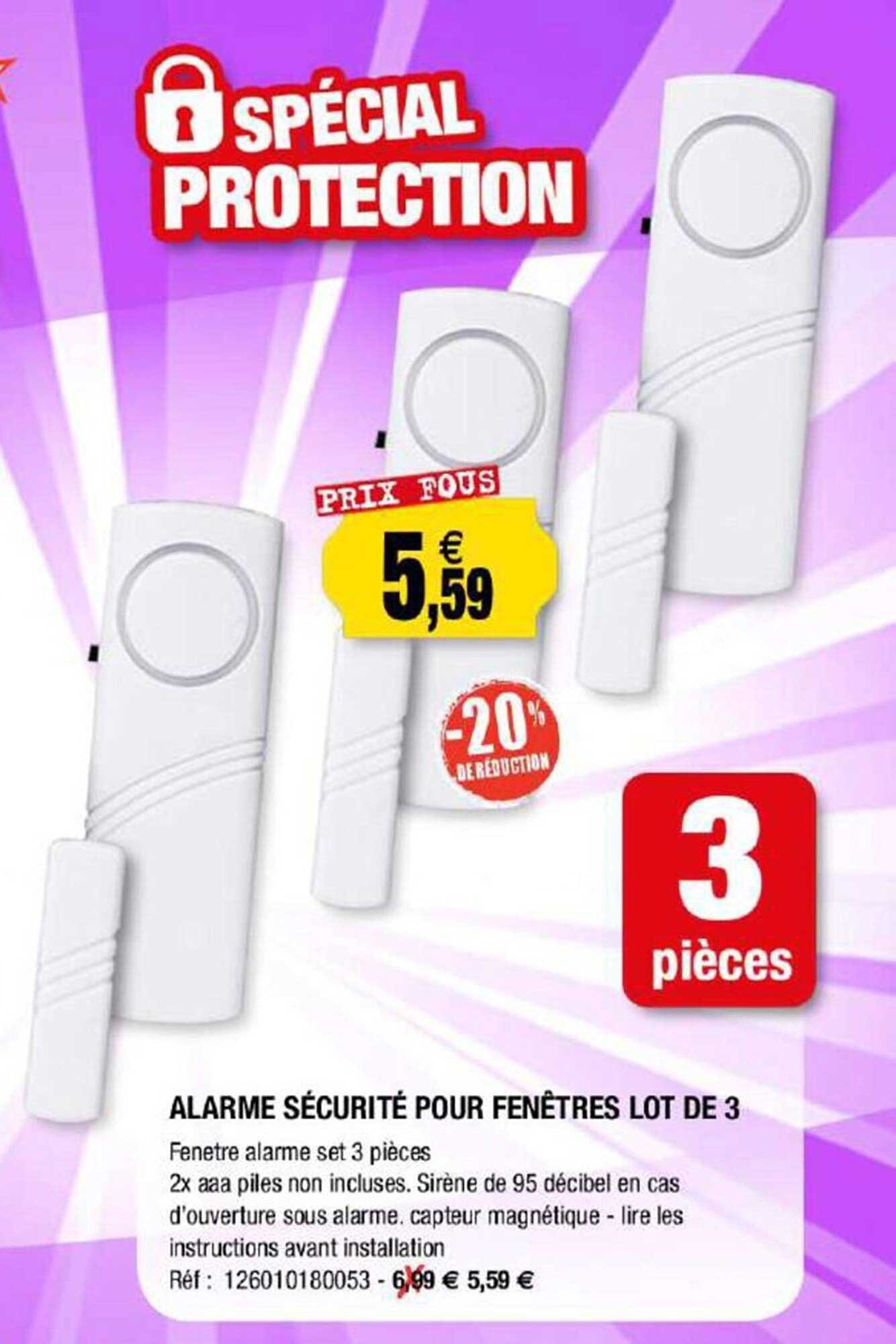 Alarme Sécurité Pour Fenêtres Lot De 3