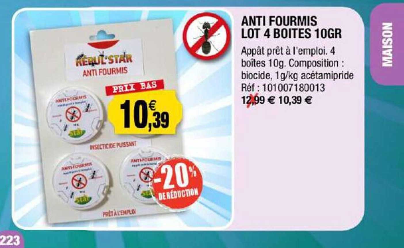 anti fourmis lot 4 boites 10 gr