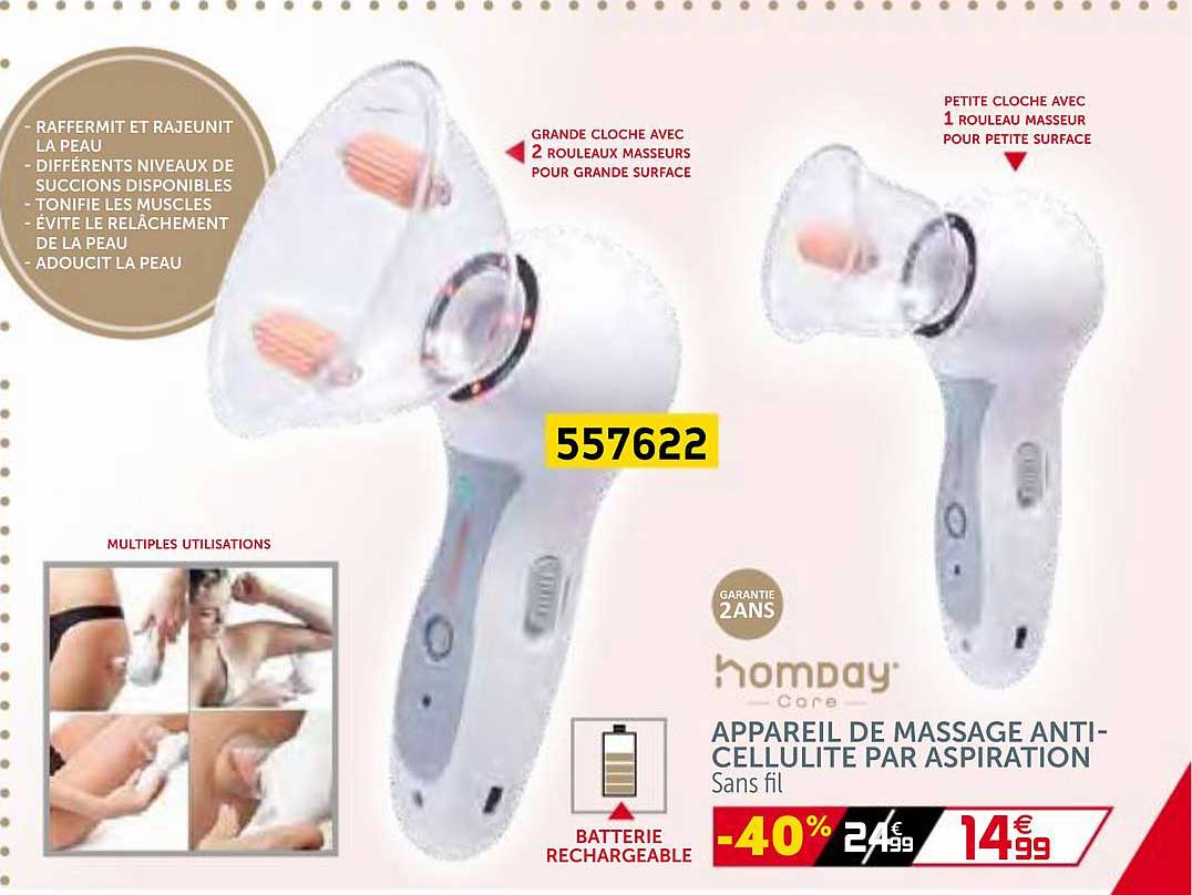 appareil de massage anti-cellulite par aspiration homday