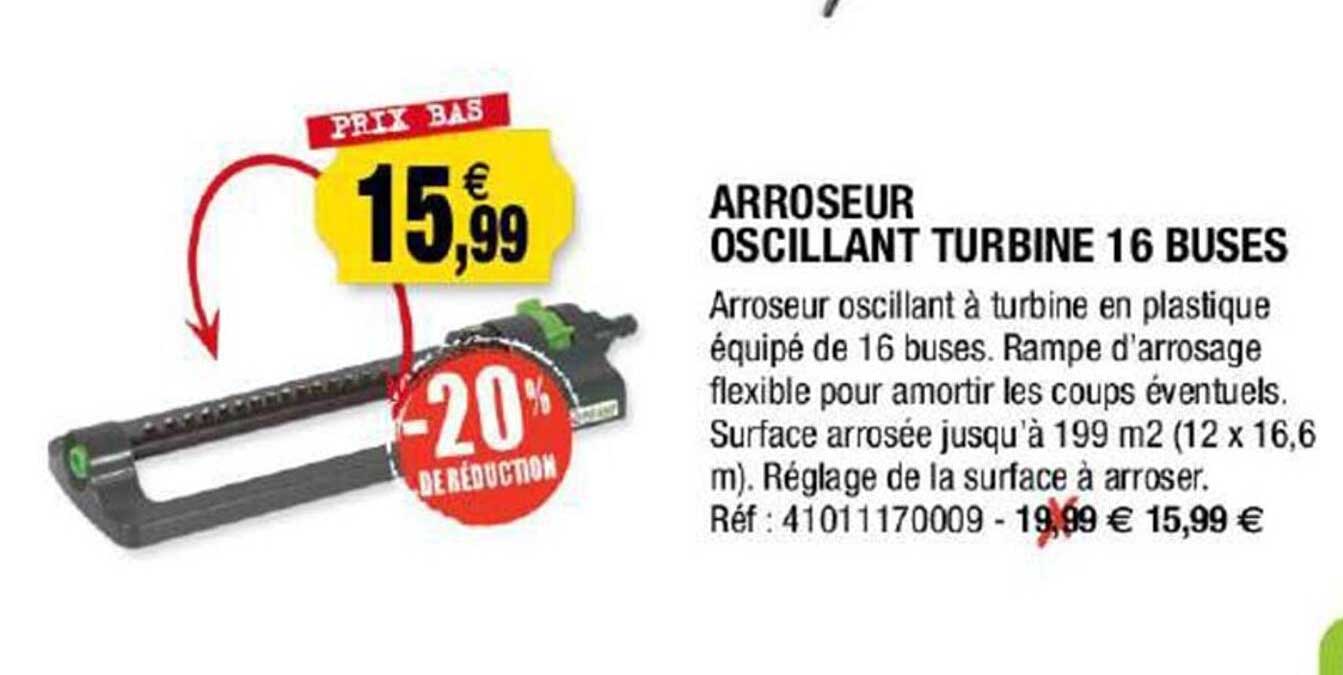 arroseur oscillant turbine 16 buses