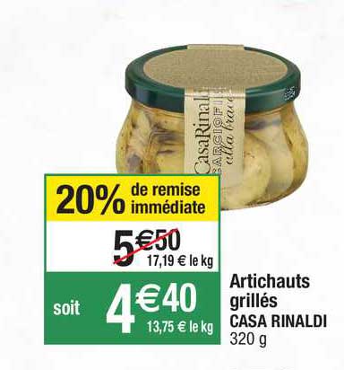 artichauts grillés casa rinaldi