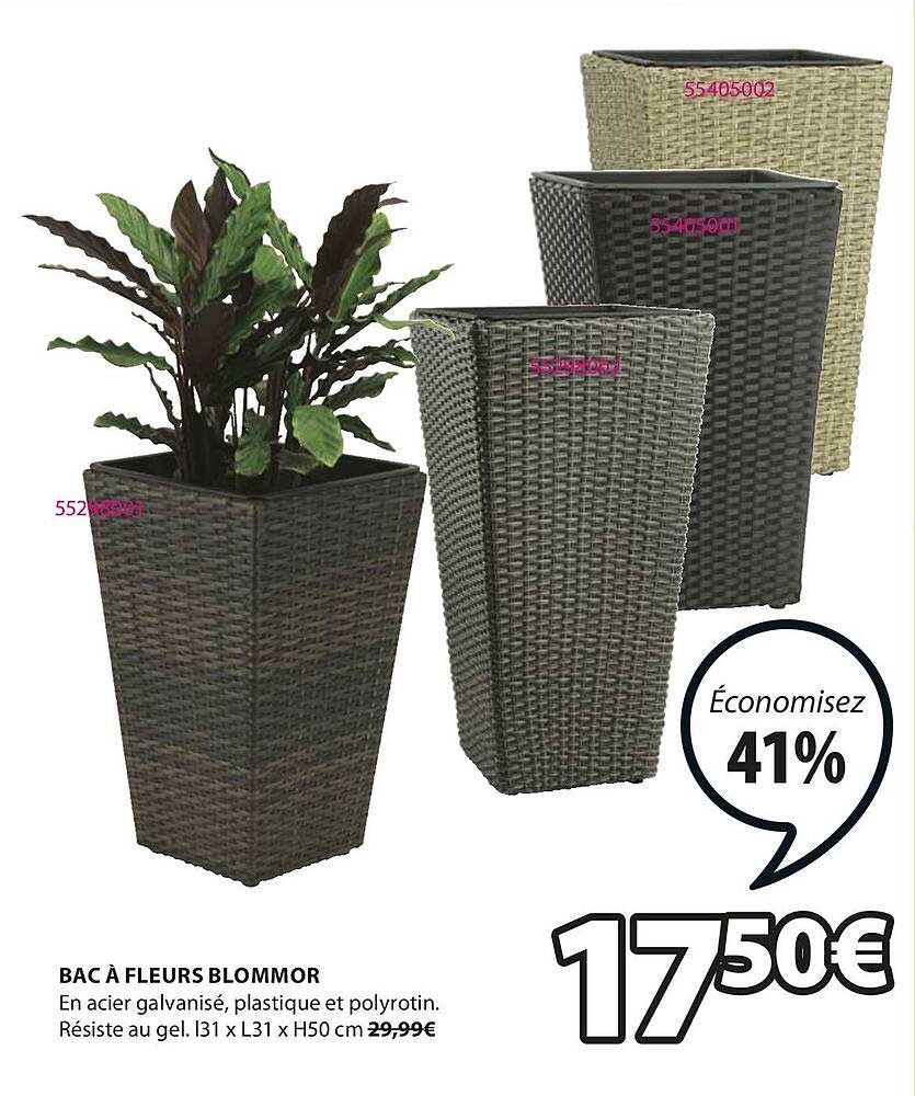 bac à fleurs blommor