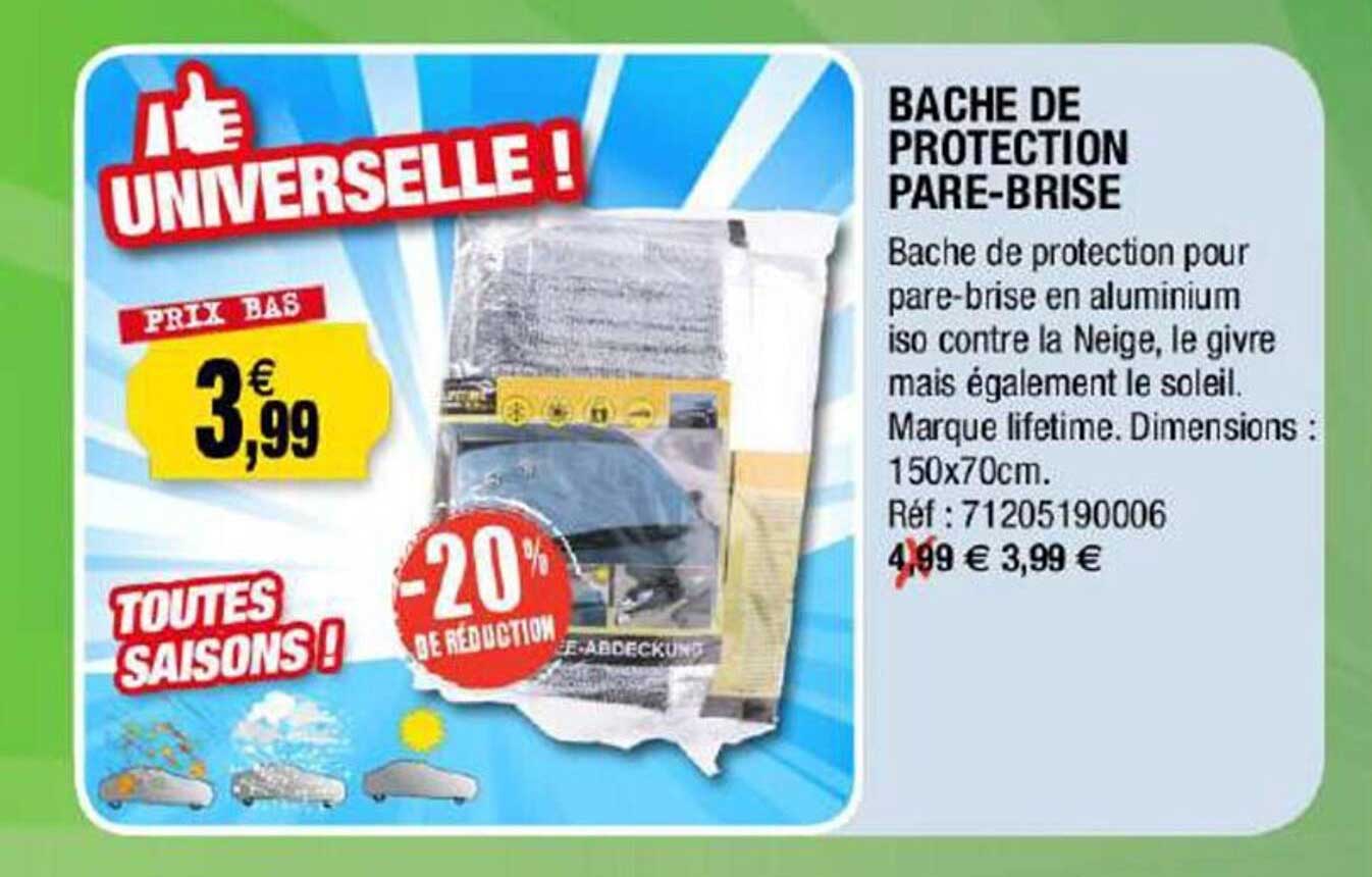 bâche de protection pare-brise