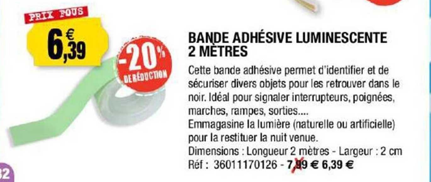 bande adhésive luminescente 2 mètres