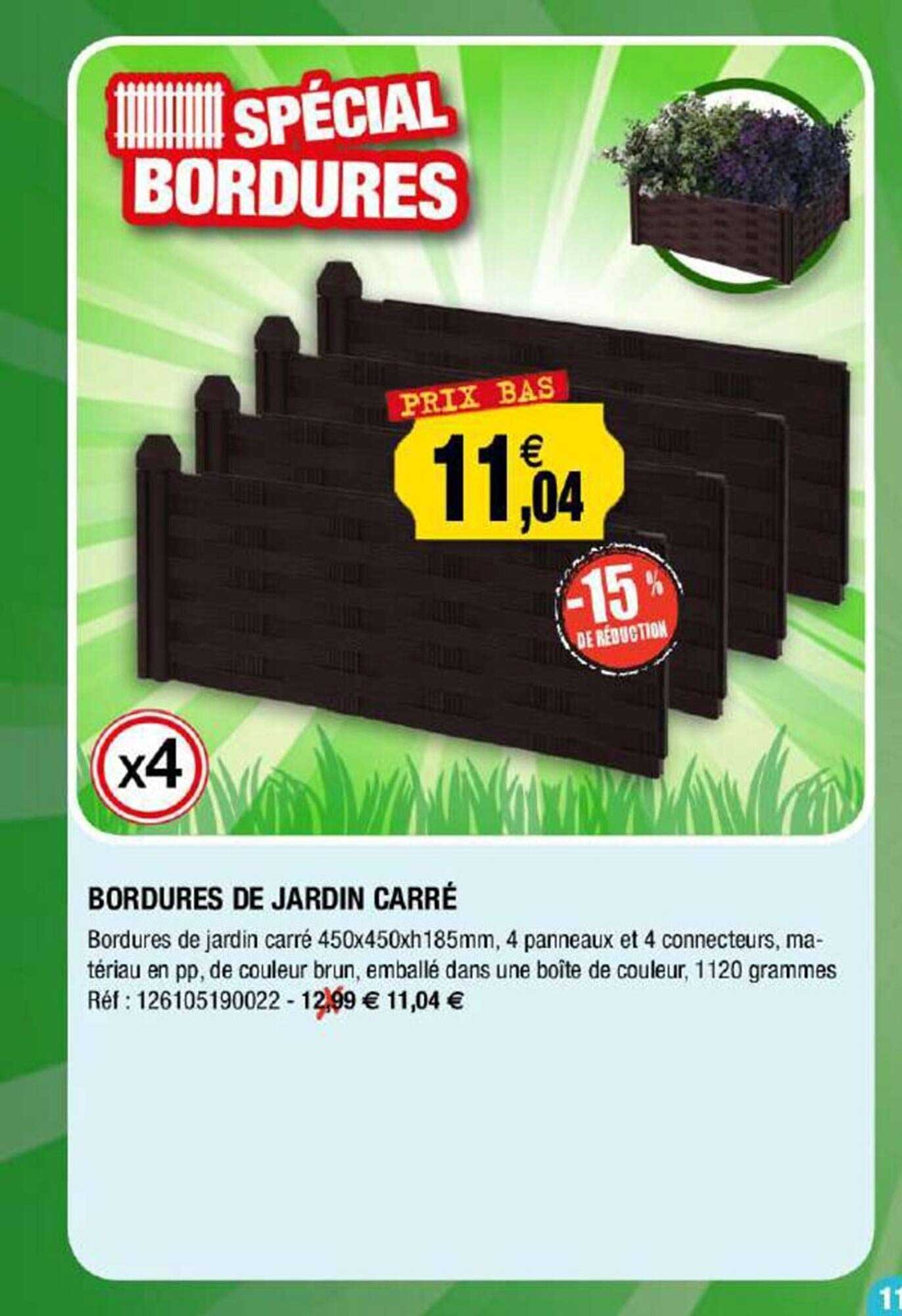 bordures de jardin carré