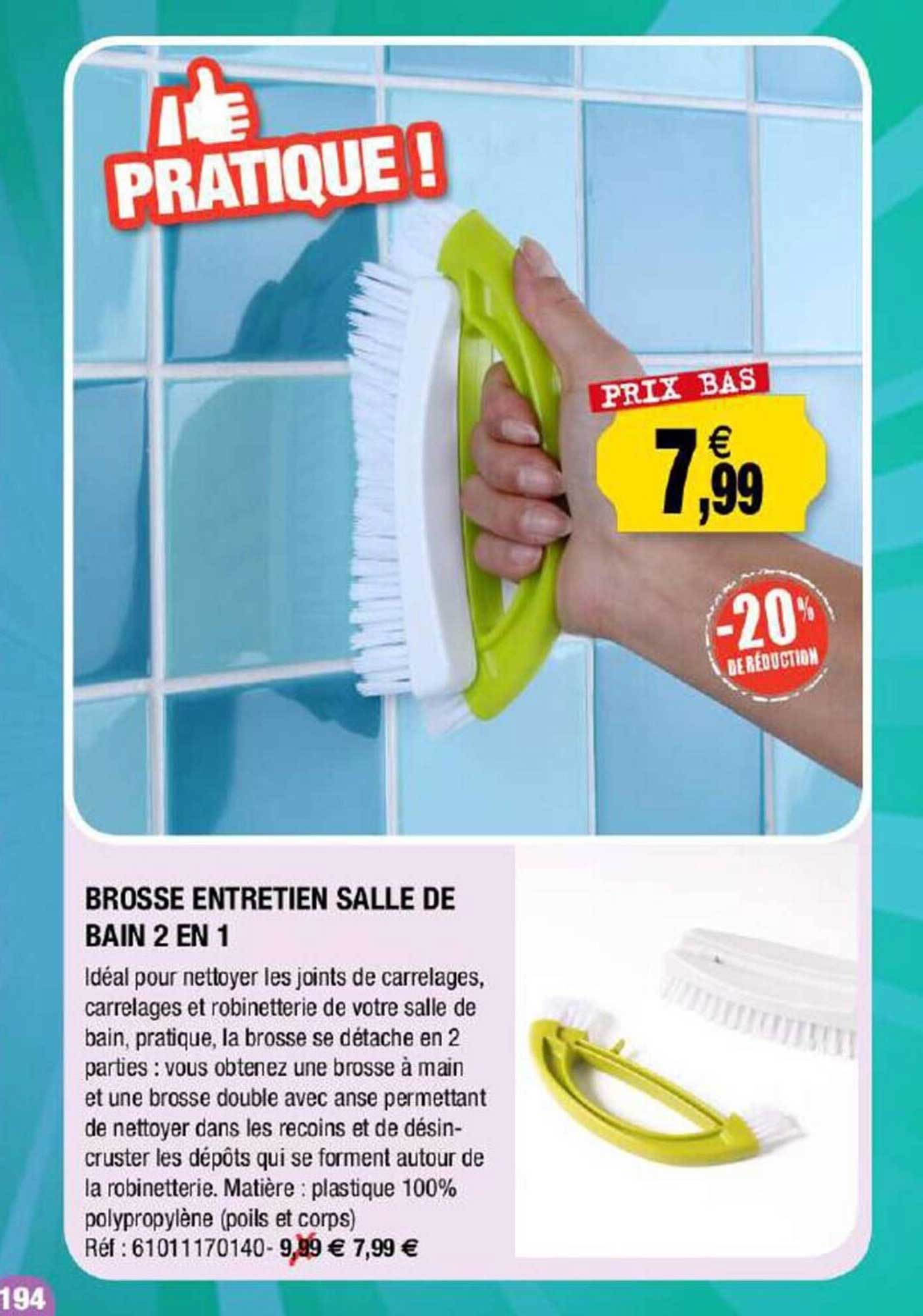 Brosse Entretien Salle De Bain 2 En 1