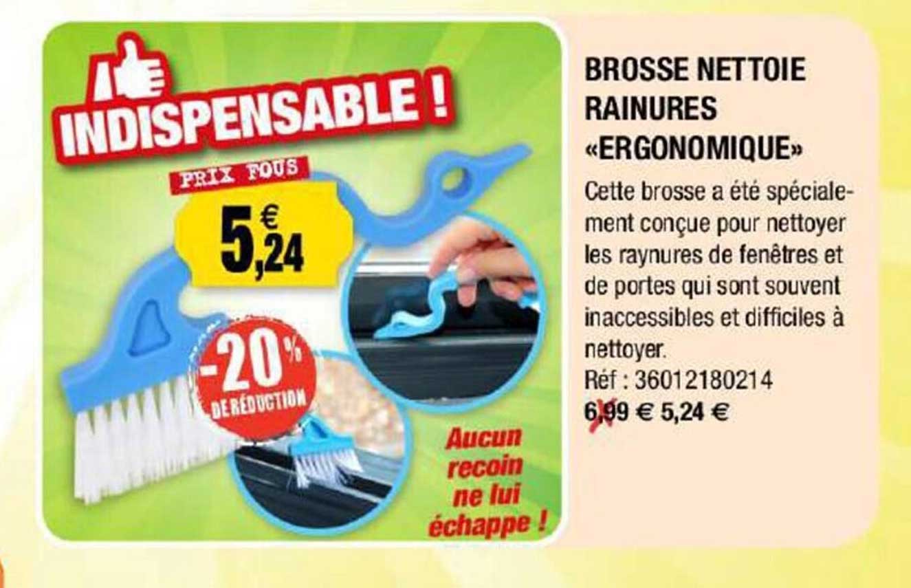 brosse nettoie rainures "ergonomique"