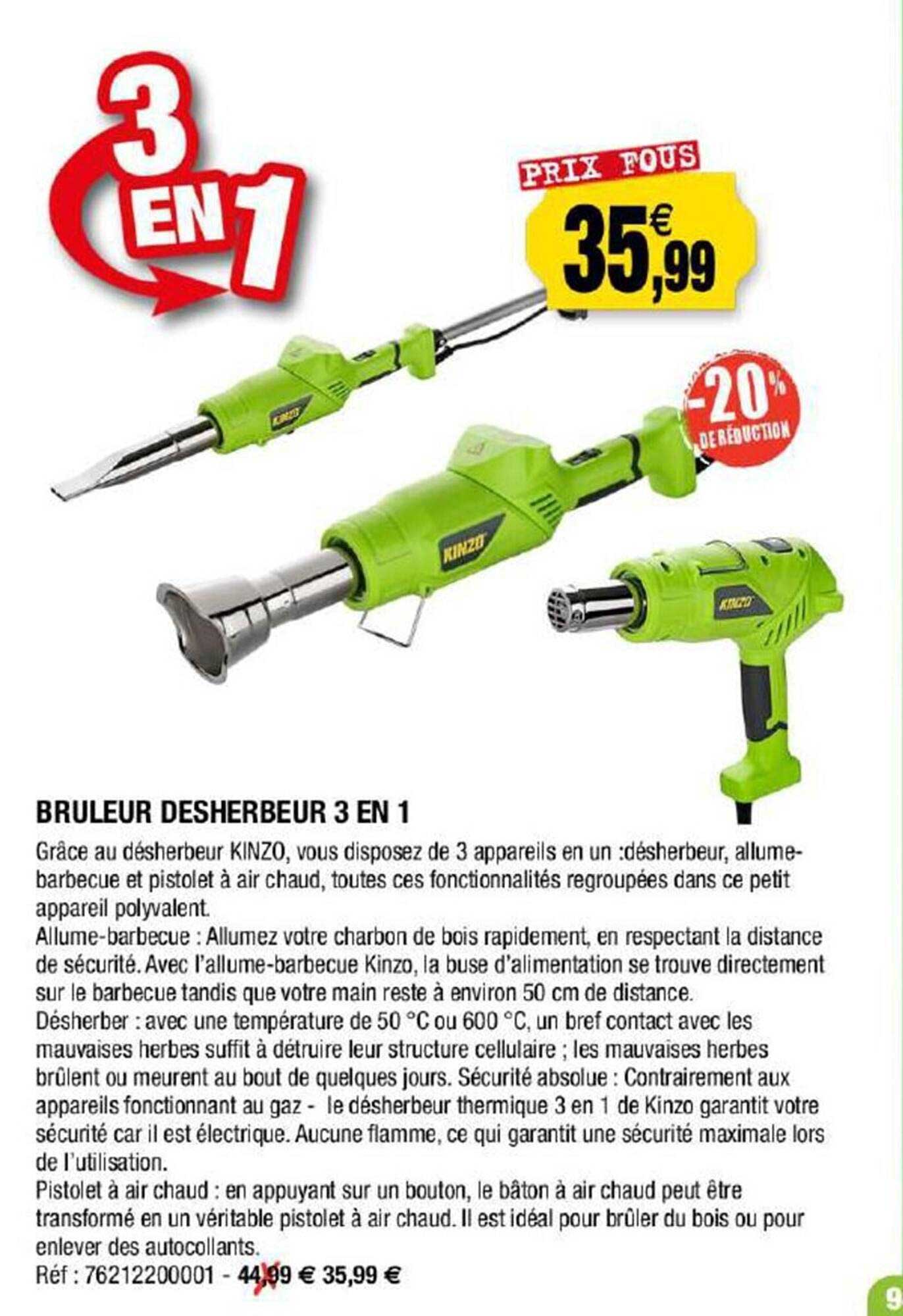 bruleur désherbeur 3 en 1