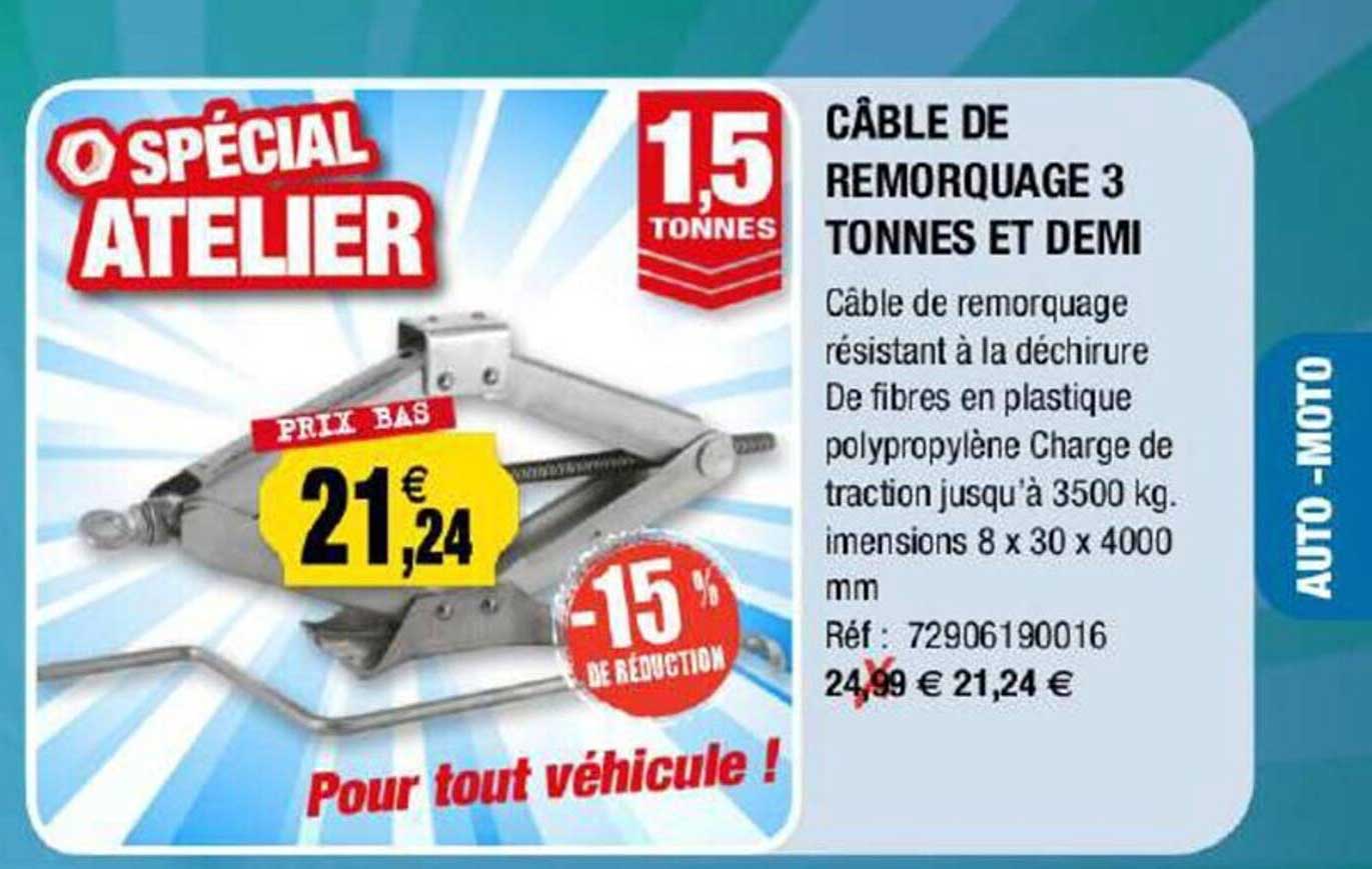 câble de remorquage 3 tonnes et demi