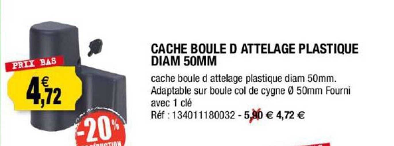 cache boule d'attelage plastique diam 50 mm