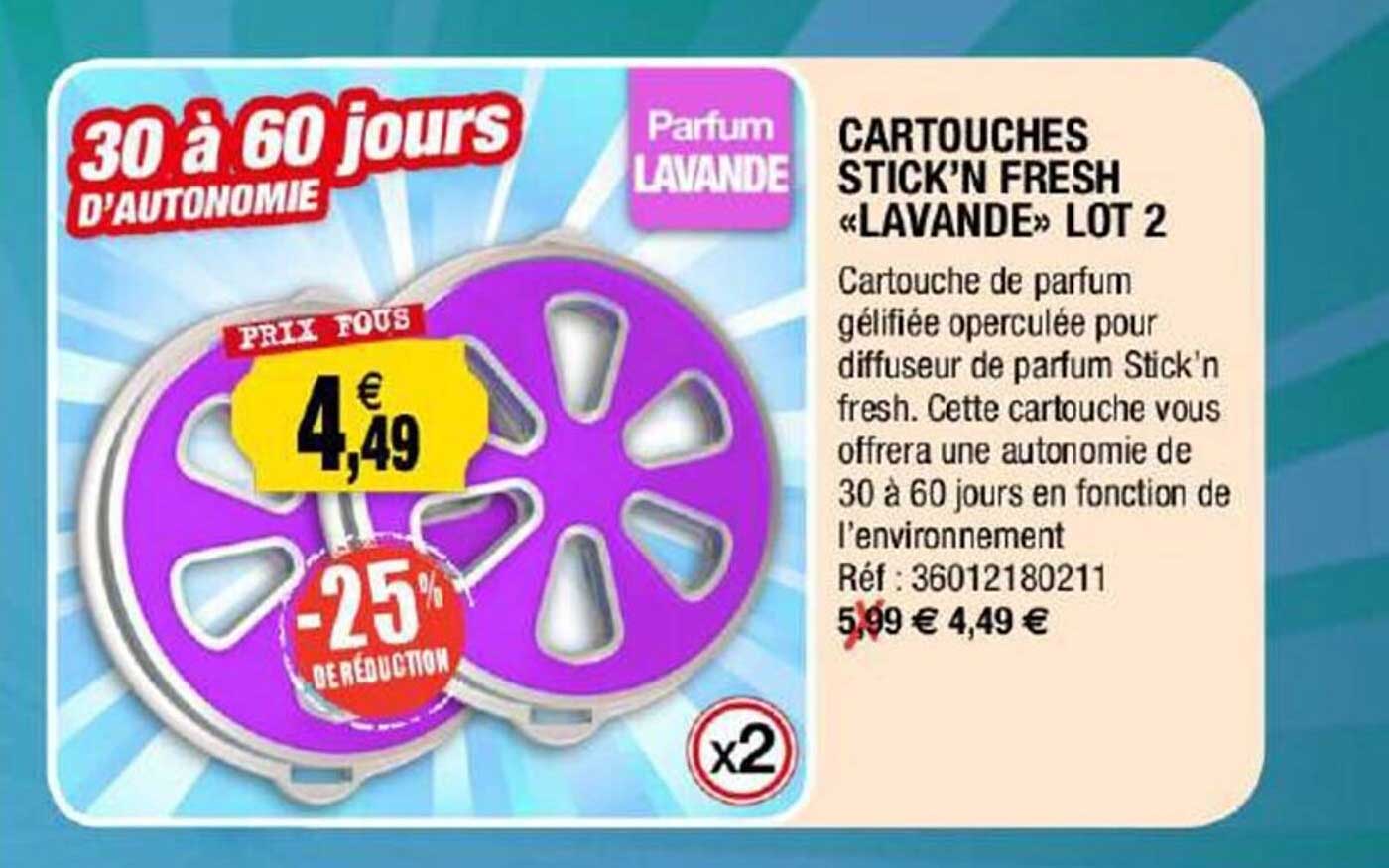 Cartouches Stick'n Fresh «lavande» Lot 2