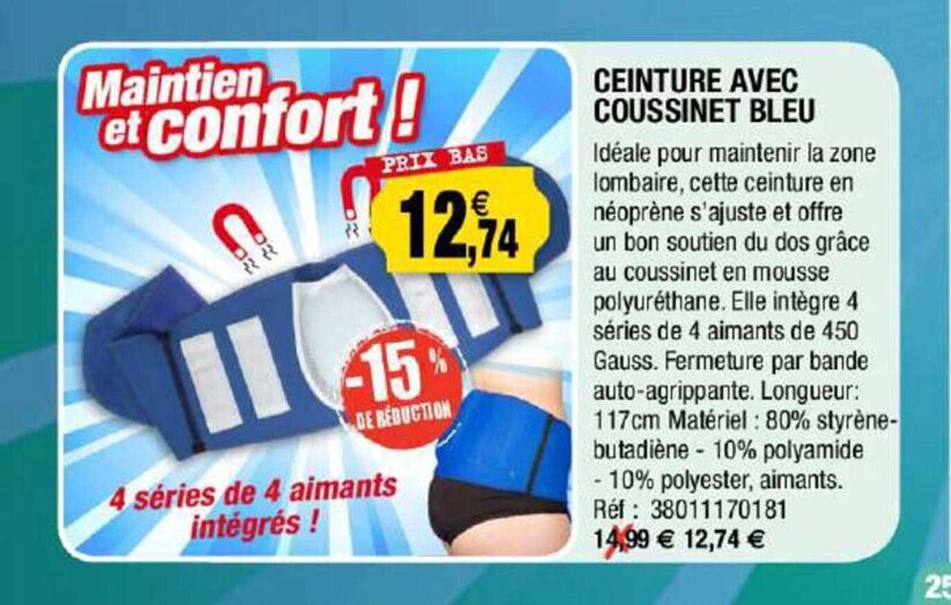 ceinture avec coussinet bleu
