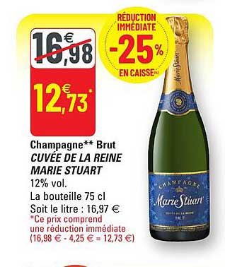 champagne brut cuvée de la reine marie stuart