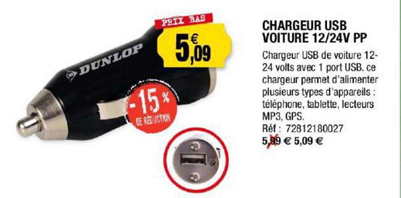 chargeur usb voiture 12-24v pp