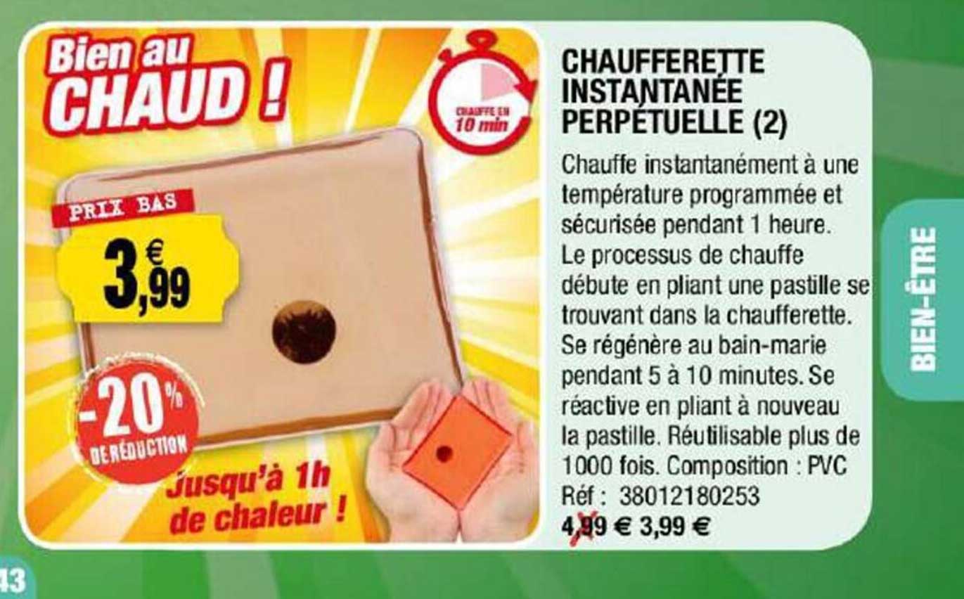 chaufferette instantanée perpétuelle