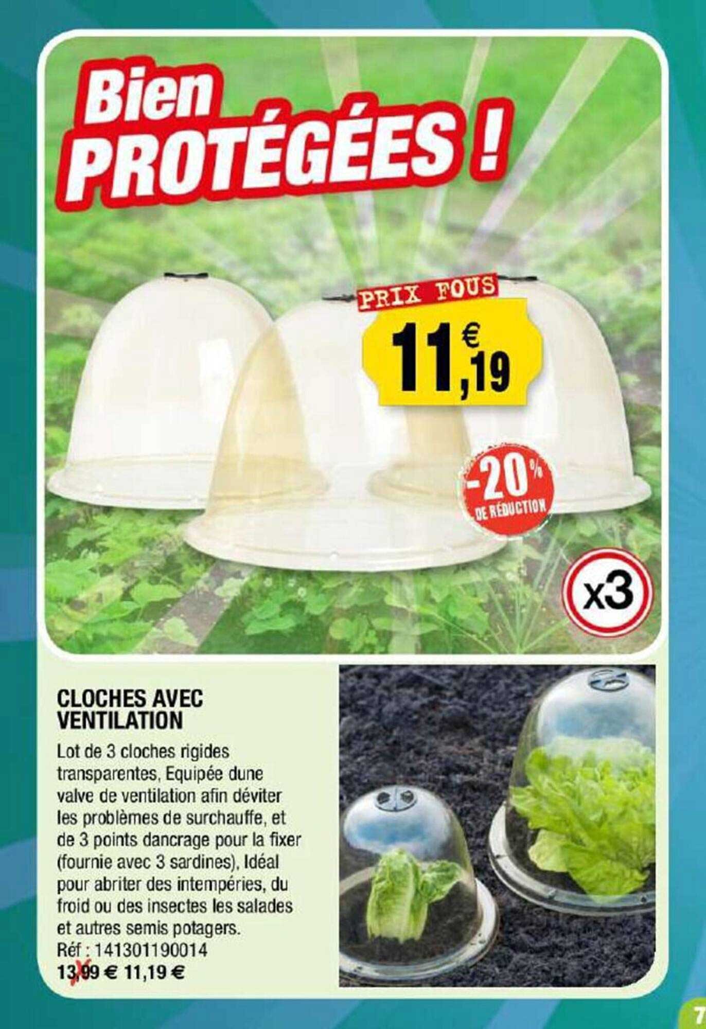 cloches avec ventilation