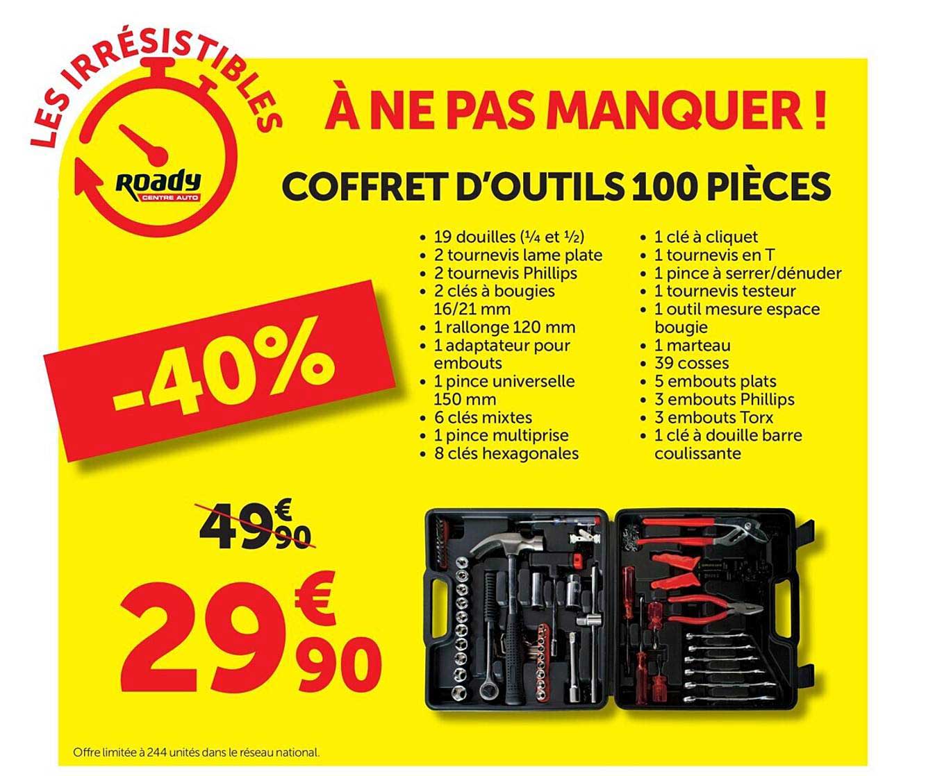 coffret d'outils 100 pièces