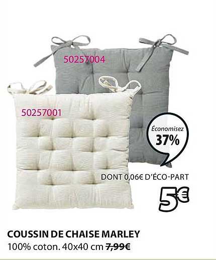 coussin de chaise marley