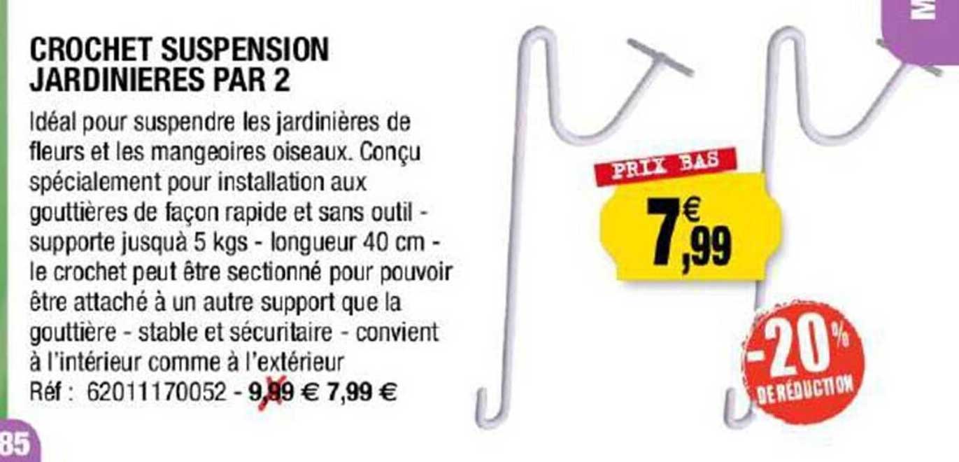 crochet suspension jardinières par 2