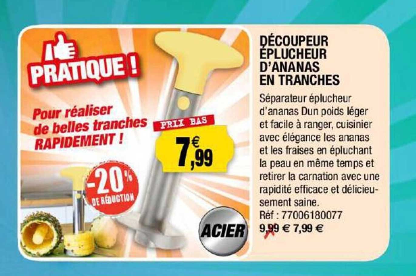 découpeur éplucheur d'ananas en tranches