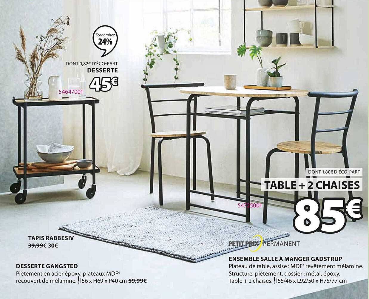 desserte gangsted, ensemble salle à manger gadstrup