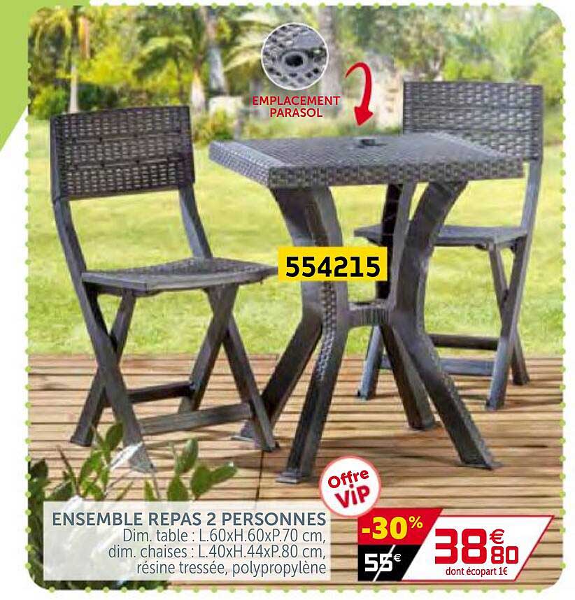 Ensemble Repas 2 Personnes