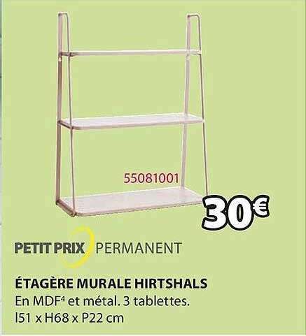 étagère murale hirtshals petit prix
