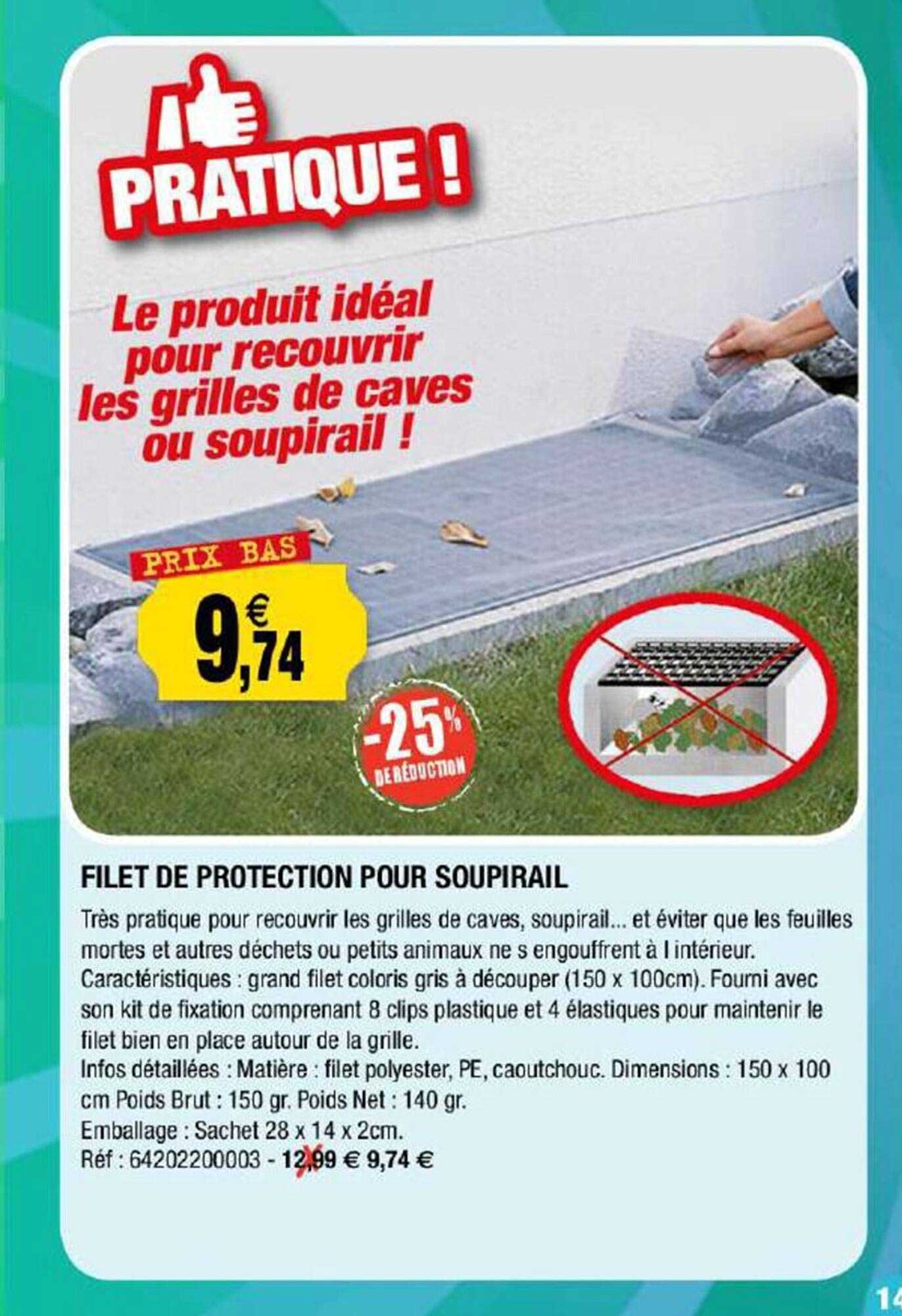 Filet De Protection Pour Soupirail