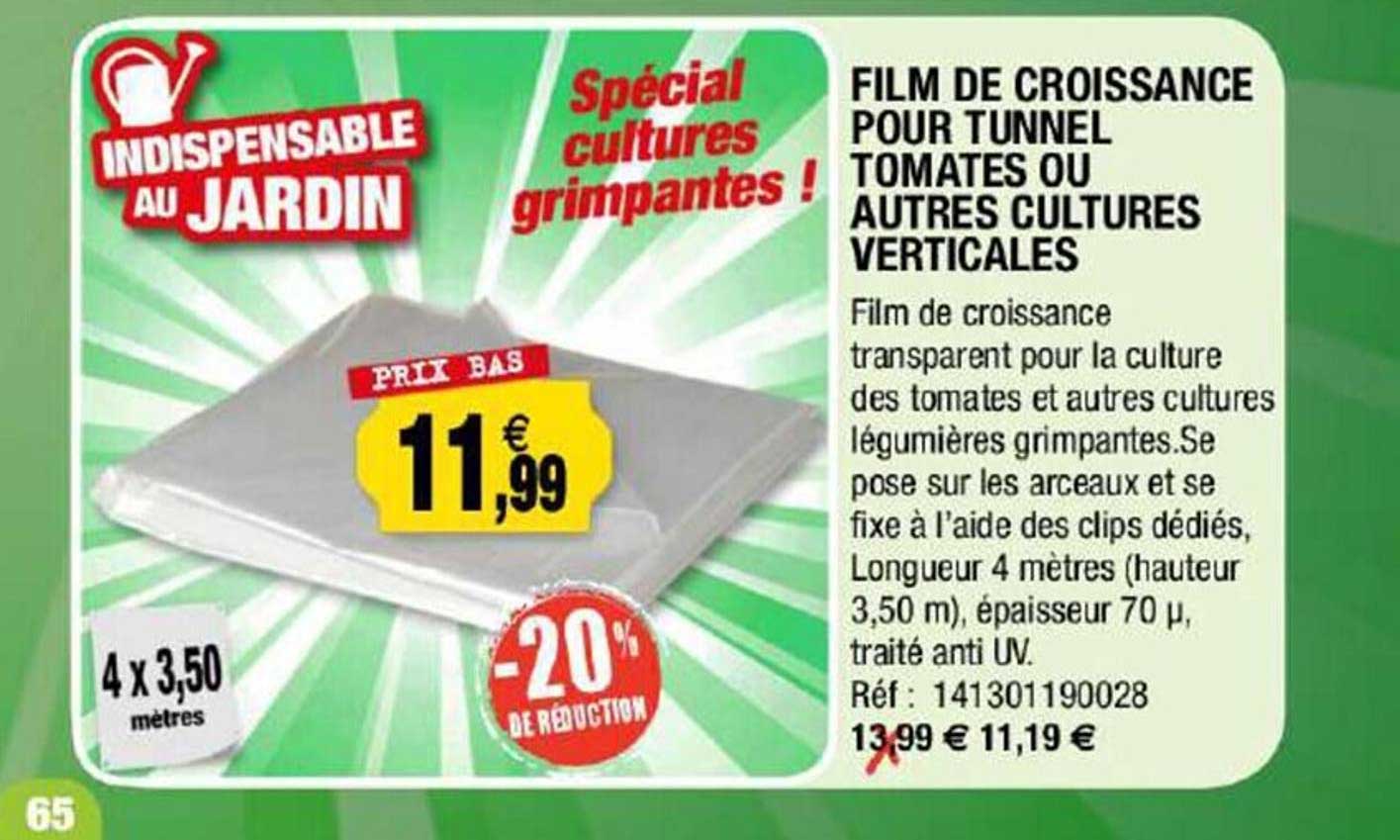 film de croissance pour tunnel tomates ou autres cultures verticales