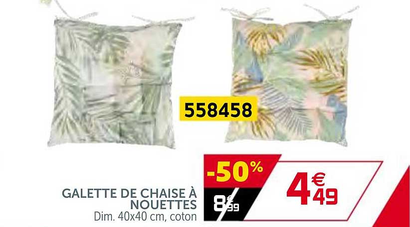 galette de chaise à nouettes