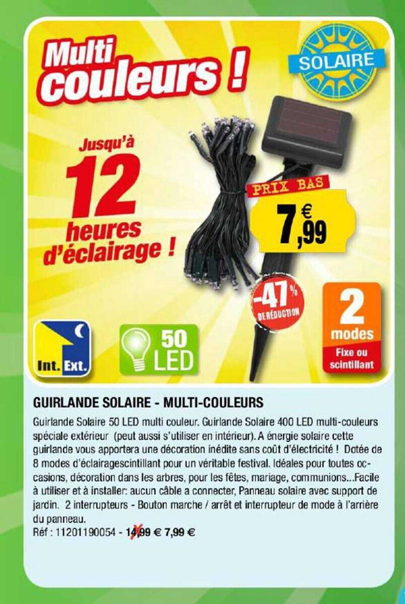 guirlande solaire - multi-couleurs