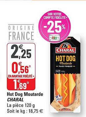 hot dog moutarde charal