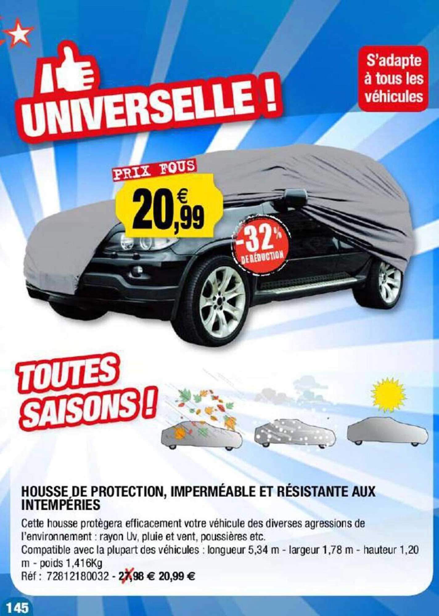 housse de protection, imperméable et résistante aux intempéries