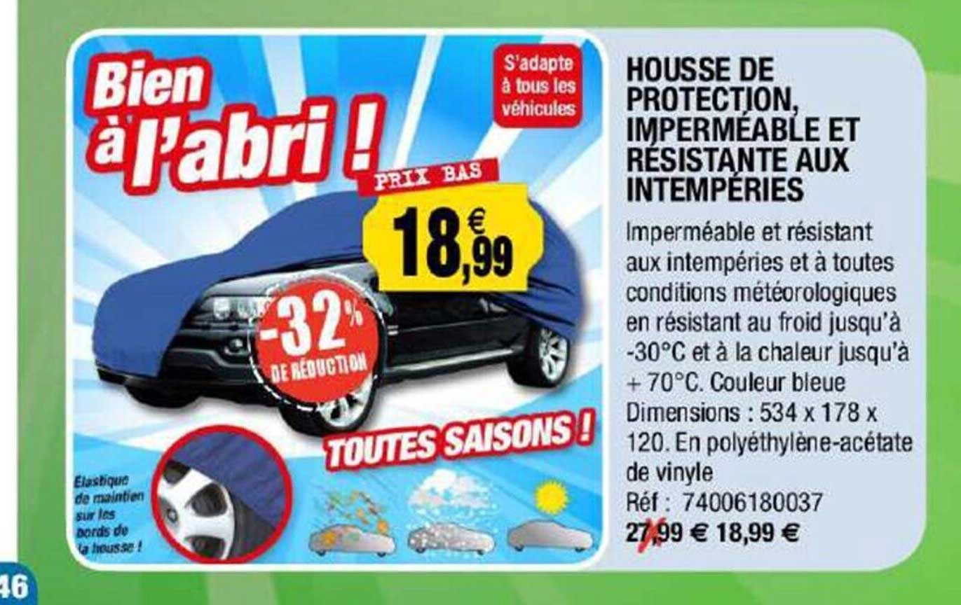 housse de protection, imperméable et résistante aux intempéries