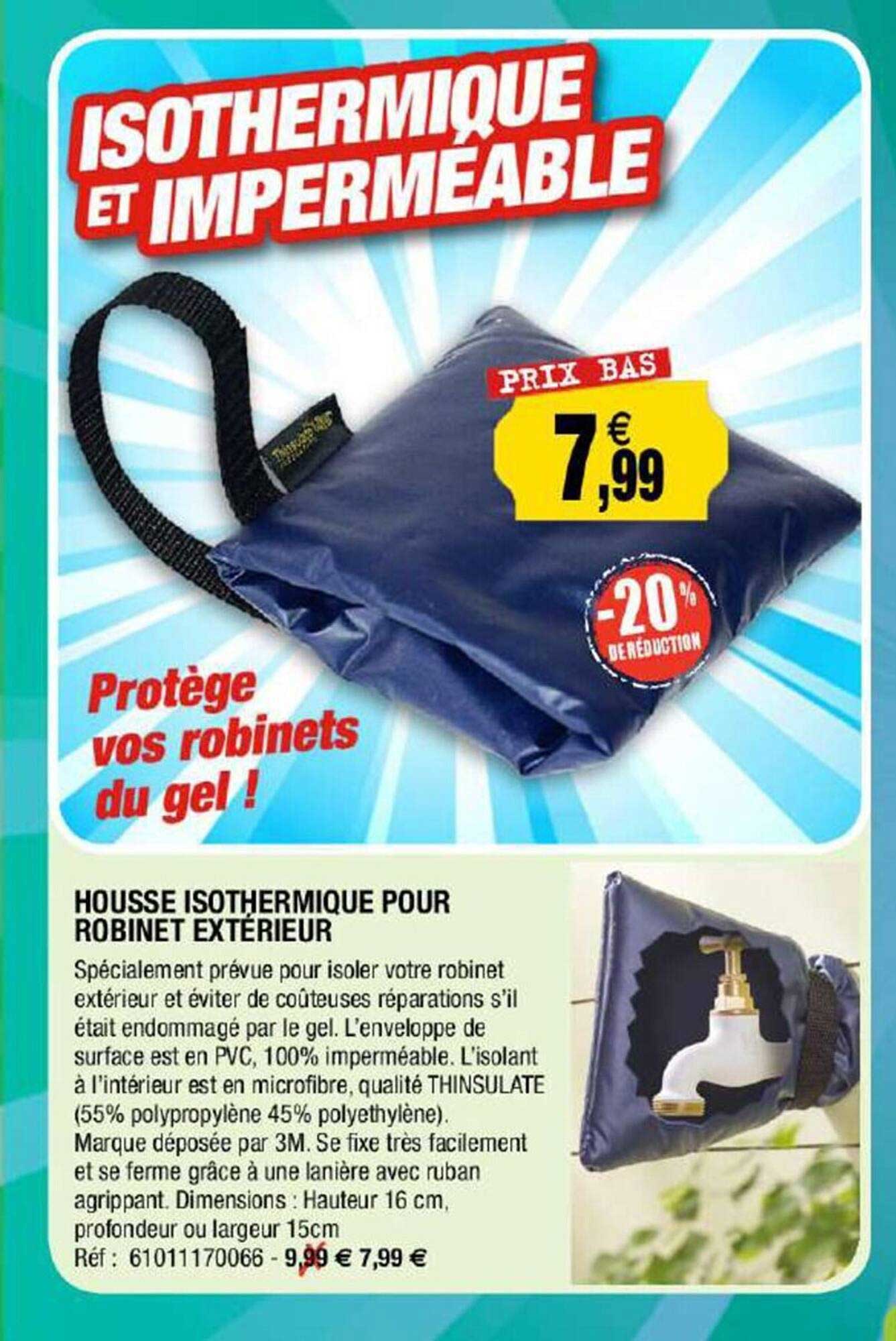 housse isothermique pour robinet extérieur