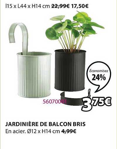 jardinière de balcon bris
