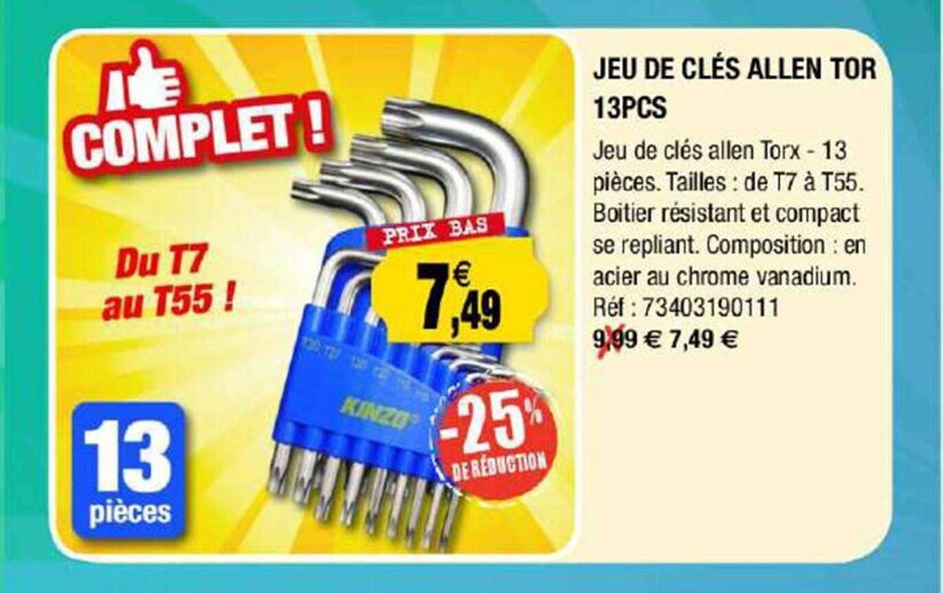 jeu de clés allen tor 13 pcs