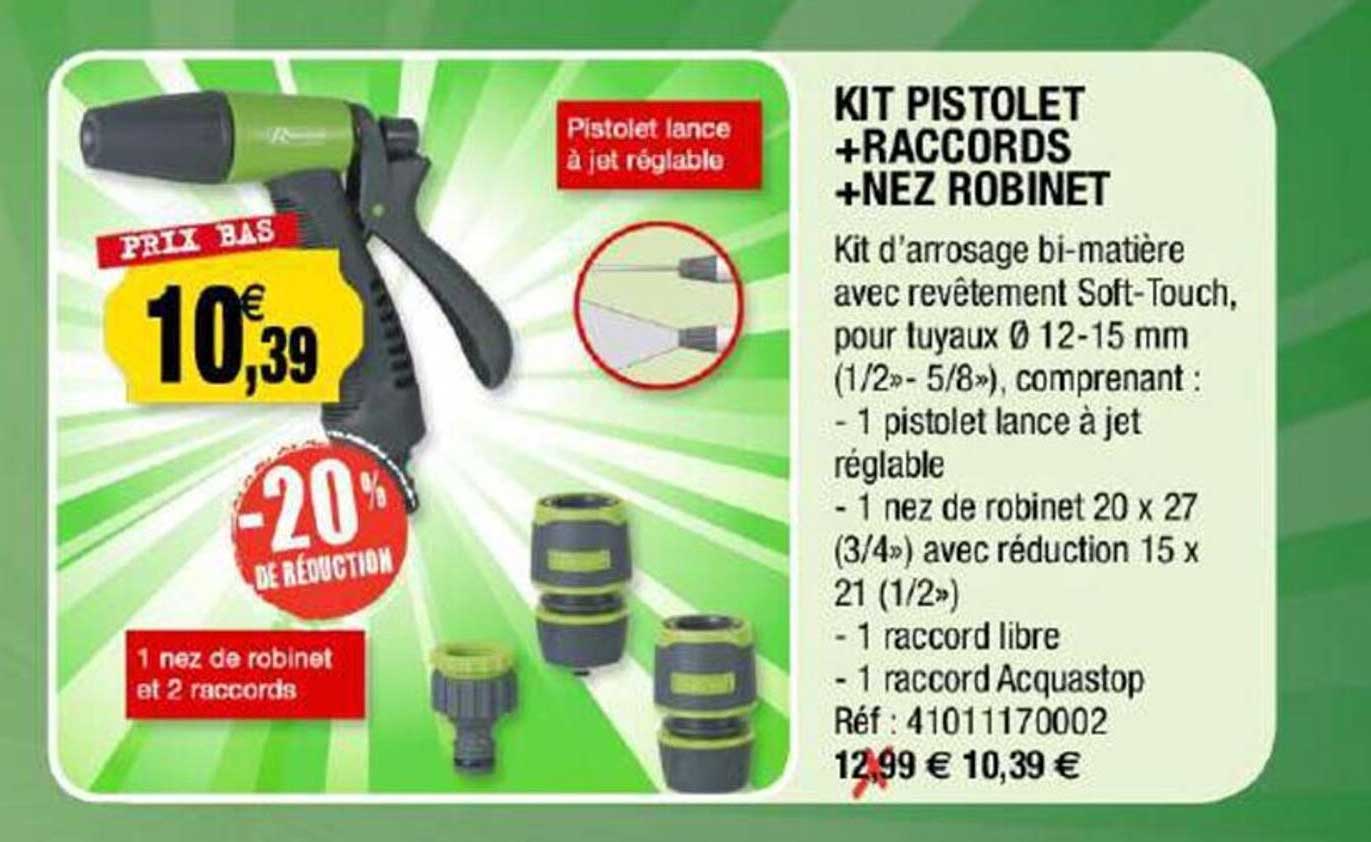 Kit Pistolet + Raccords + Nez Robinet