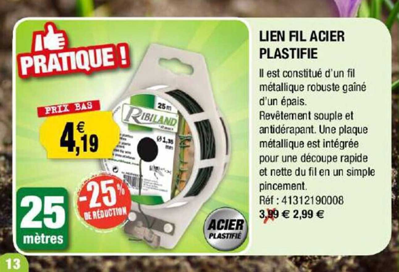 lien fil acier plastifié