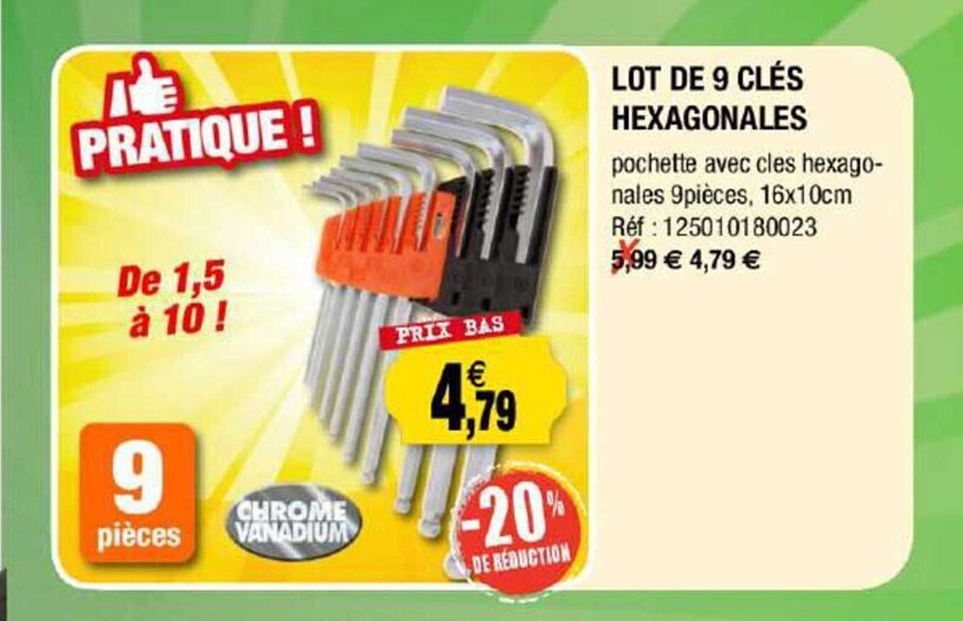 Lot De 9 Clés Hexagonales