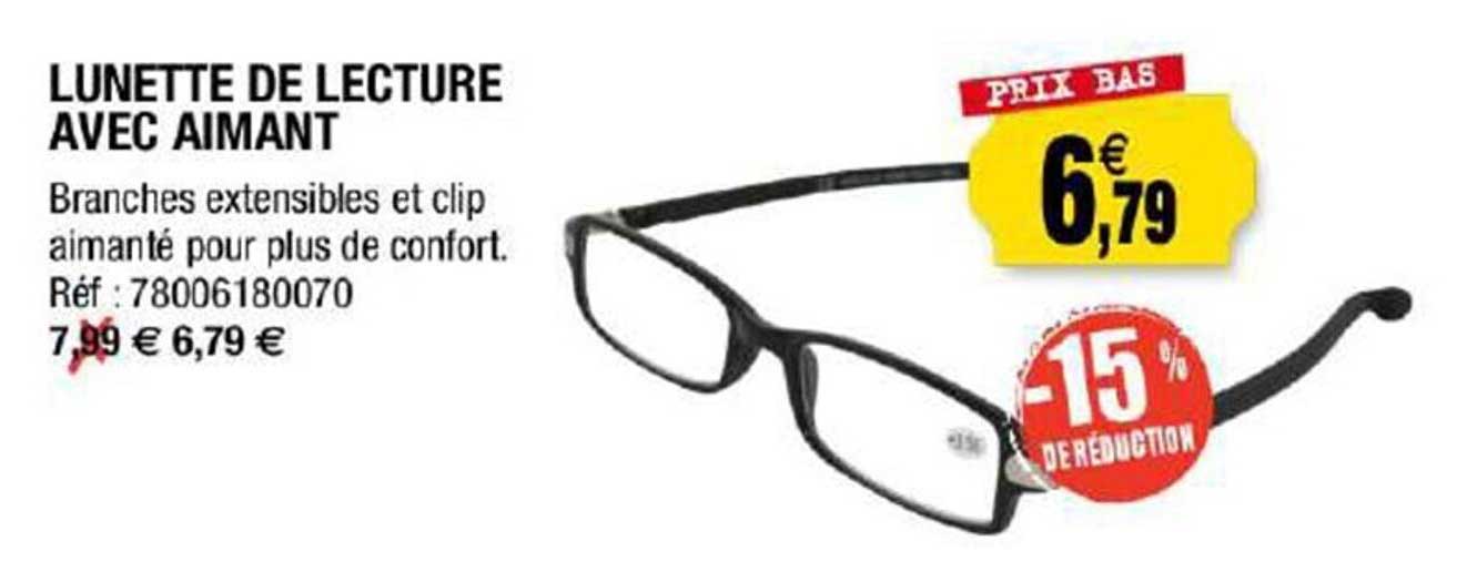 lunette de lecture avec aimant