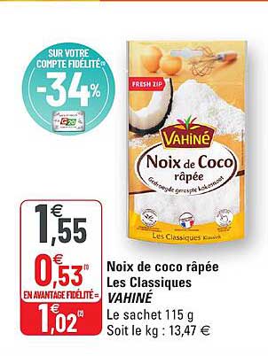 Noix De Coco Râpée Les Classiques Vahiné