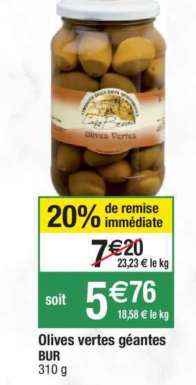 olives vertes géantes bur