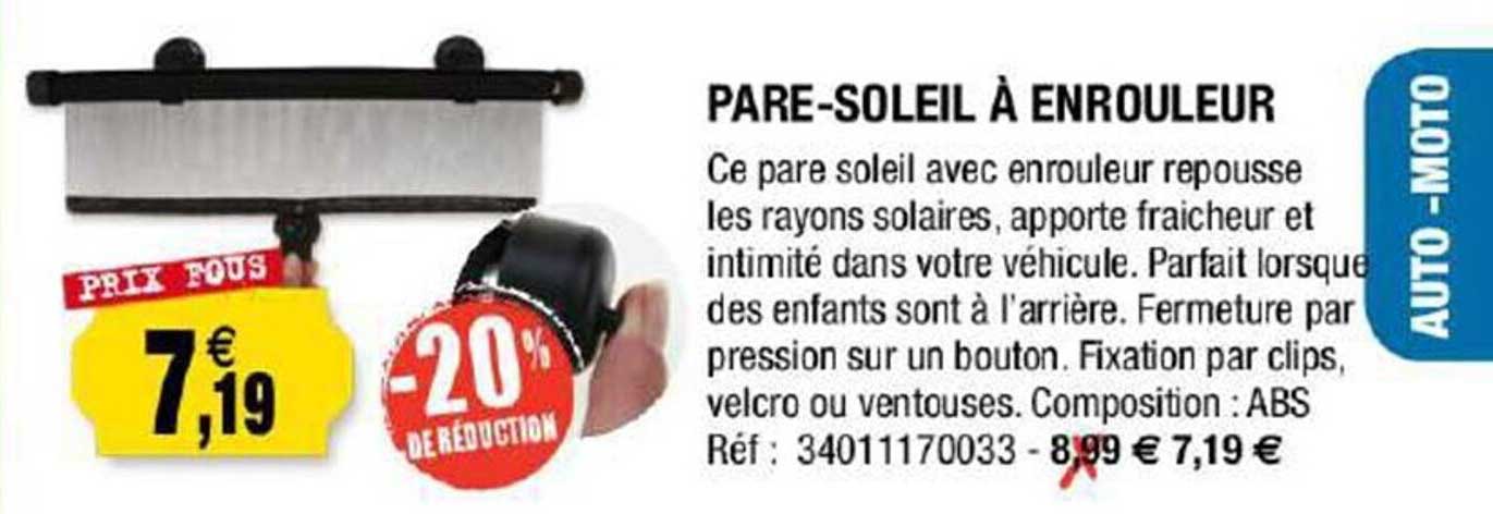 pare-soleil à enrouleur