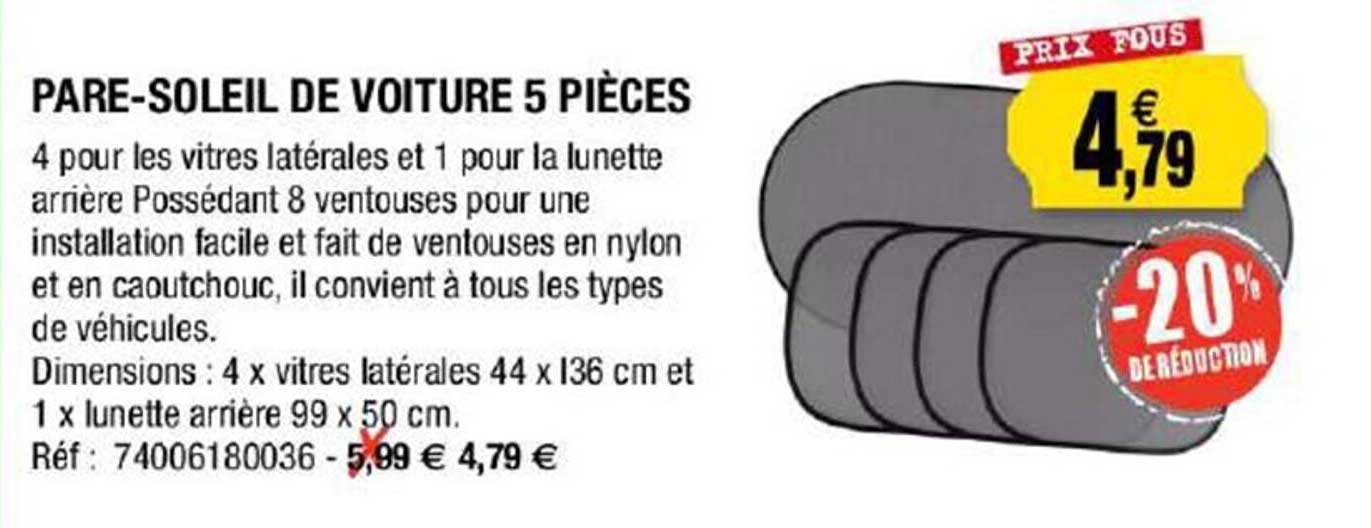 pare-soleil de voiture 5 pièces