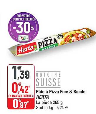 Pâte à Pizza Fine & Ronde Herta